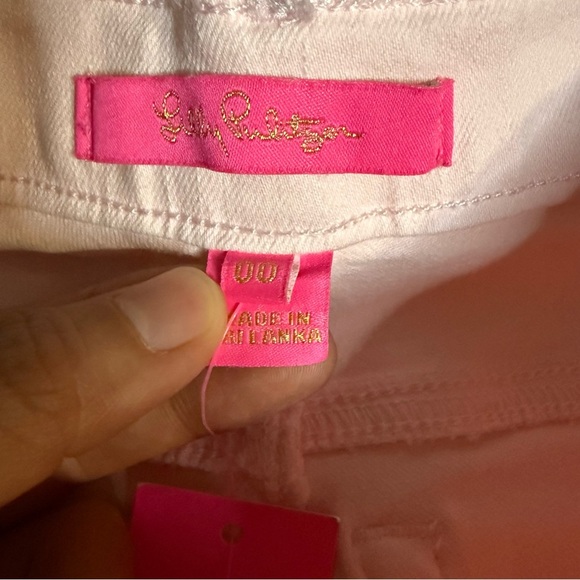 NWT Lilly Pulitzer Pink Jean Shorts size 0 - Picture 9 of 10